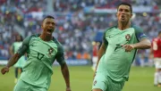 Cristiano Ronaldo celebra anotación contra Hungría