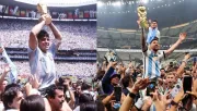 Qatar 2022: Messi calcó la foto de Maradona levantando la Copa del Mundo