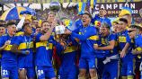 Boca Juniors celebrando el título