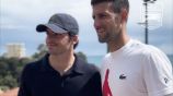 Carlos Sainz se encontró con Djokovic y Jannik Sinner