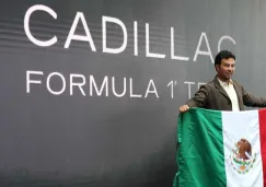 Checo Pérez, durante su presentación con Cadillac