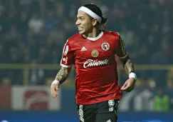 Dayro Moreno festeja su gol contra Dorados