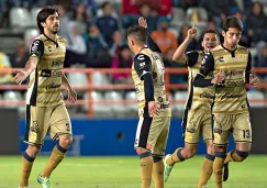 Lacerda festeja su gol contra Pachuca