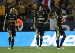 Jugadores de Dorados se lamentan tras gol de Tigres