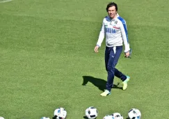 Antonio Conte durante un entrenamiento de Italia