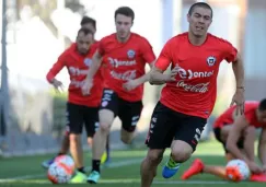 Jugadores de Chile en una práctica
