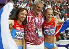 Mariya Savinova y Ekaterina Poistogova, medallistas en Londres 2012