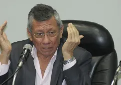 Carlos Villacís, presidente de la FEF, en conferencia de prensa