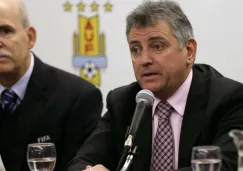 Wilmar Valdez, presidente de la AUF, en conferencia de prensa