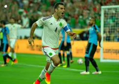 Rafa Márquez celebra su gol frente a Uruguay