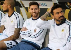Messi fue banca en el juego de Argentina contra Chile