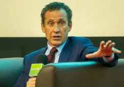 Jorge Valdano durante la conferencia de prensa en la presentación de su último libro