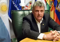 Wilmar Valdez, durante una reunión de la Conmebol