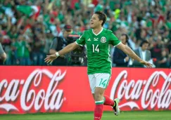 Chicharito festeja su gol contra Jamaica