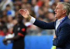 Deschamps durante el partido contra Rumania
