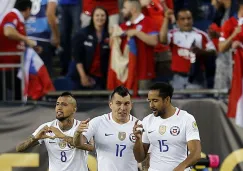 Así fue el festejo de Vidal durante la victoria