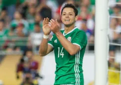 Javier Hernández durante el partido entre México y Jamaica en la Copa América Centenario