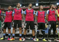 Seleccionados Uruguayos antes de disputar un encuentro 