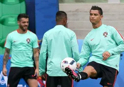 Cristiano Ronaldo en un entrenamiento con Portugal