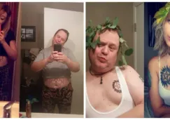 El padre imita a la hija en fotos