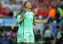 Cristiano Ronaldo festeja un gol con Portugal