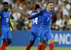 Griezmann sonríe a la tribuna francesa