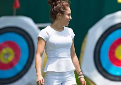 Paola Longoria visita a la Selección Mexicana de tiro con arco