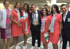 Parte de la delegación mexicana, antes de la inauguración de Rio 2016