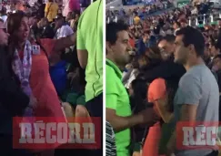 Alfredo Castillo con su acompañante durante la inauguración en el Maracaná