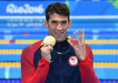 Michael Phelps presume medalla de Oro en Río 2016