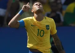 Neymar celebra su gol contra Honduras