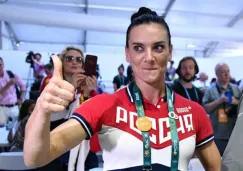 Yelena Isinbáyeva durante la elección de la comisión de deportistas