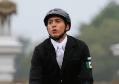 Ismael Hernández durante la prueba de equitación en pentatlón moderno