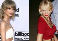 Así lucía Taylor Swift (izq.) antes del supuesto aumento de busto