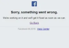 Facebook informó después de unos minutos que estaban trabajando para regresar