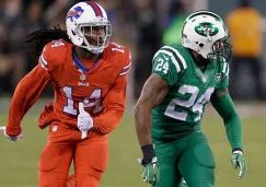 Sammy Watkins y Darrelle Revis durante una jugada