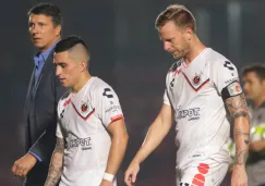 Jugadores de Veracruz se lamentan al final de un partido