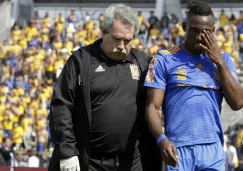 Quiñones abandona el terreno de juego tras lesión