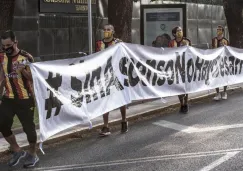 Jugadores de Leones Negros se manifiestan por la abolición del Ascenso