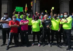Árbitros de futbol amateur en manifestación