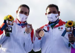 Luis Álvarez y Ale Valencia tras ganar medalla de bronce