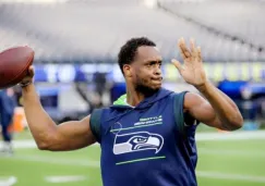 Geno Smith durante un partido de los Seahawks