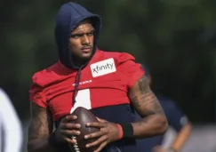 Deshaun Watson en un entrenamiento de los Texans