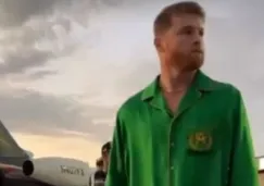 Canelo Álvarez llegando a Las Vegas
