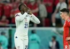 Tim Weah en festejo de gol