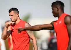 Suiza en entrenamiento previo a su debut en el Mundial