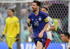 Messi con Argentina vs Polonia en Qatar 2022