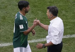 Carlos Vela y Juan Carlos Osorio con el Tri en 2018
