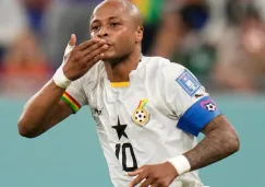 Andre Ayew en un juego de Ghana