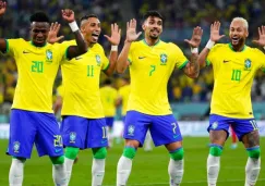 La Selección de Brasil en festejo